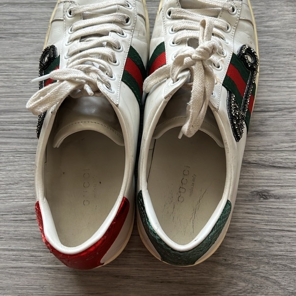 Gucci Ace Trainers Paper Clip Size 38 US 8 - Picture 14 of 14